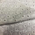 Embroidery White Knitting Fabric